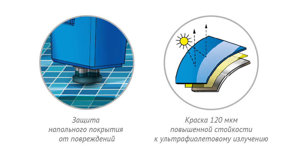Вертикальный гидроаккумулятор с опорами