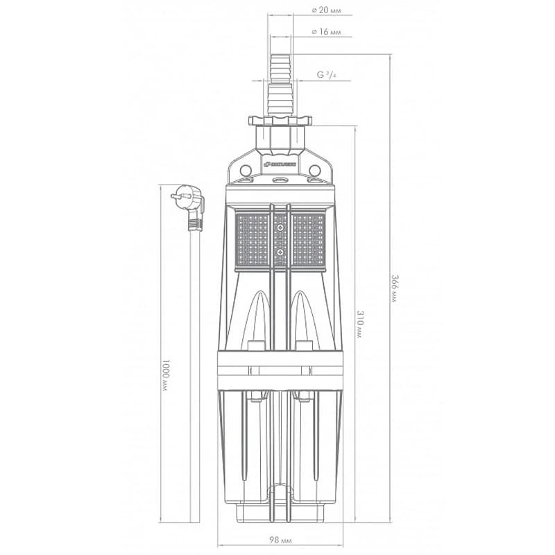 Погружной вибрационный насос Джилекс КАЧАН 20/60-25м, арт. 8502