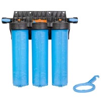 Корпус для картриджных фильтров Джилекс 1 М 20” Т3 трехступенчатый с тыльным/торцевым подключением, арт. 9063