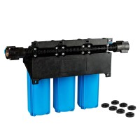 Корпус для картриджных фильтров Джилекс 1 М Т3 трехступенчатый с тыльным/торцевым подключением, арт. 9096