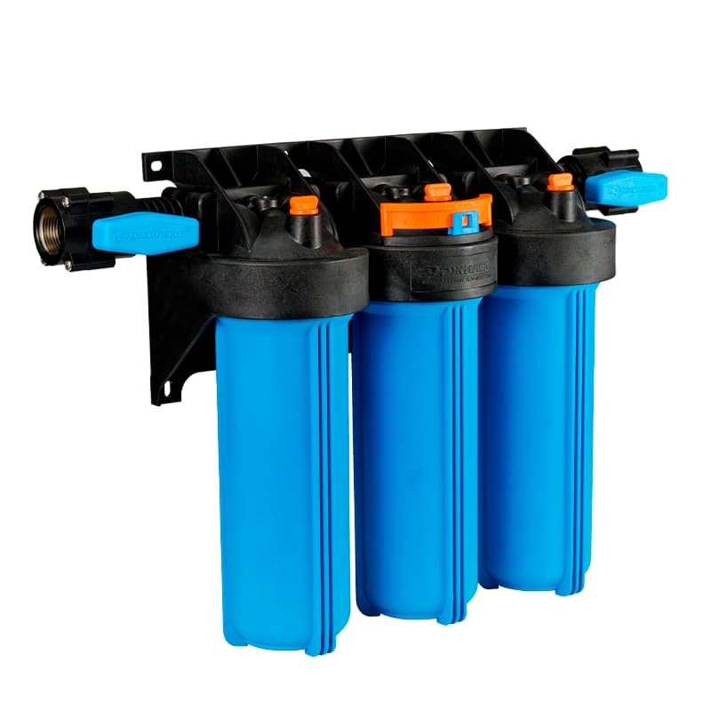 Корпус для картриджных фильтров Джилекс 1 М Т3 трехступенчатый с тыльным/торцевым подключением, арт. 9096