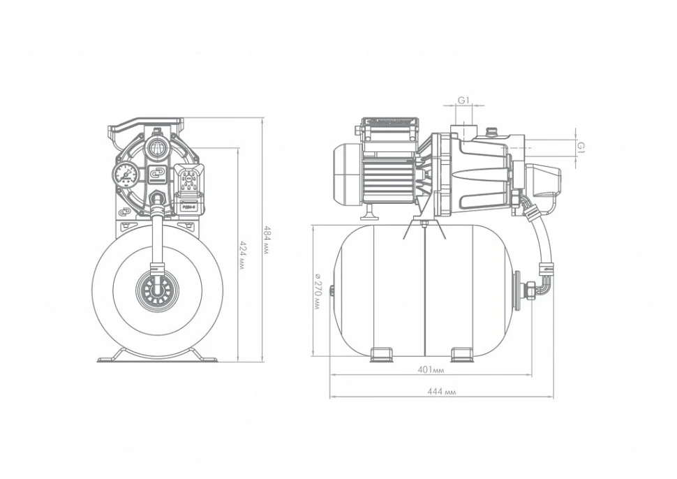 Поверхностный насос-автомат Джилекс ДЖАМБО 55/35 П-18 (2.0), арт. 3013