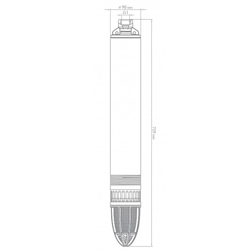 Погружной скважинный насос Джилекс ВОДОМЕТ 40/50 ок с обратным клапаном, арт. 4050
