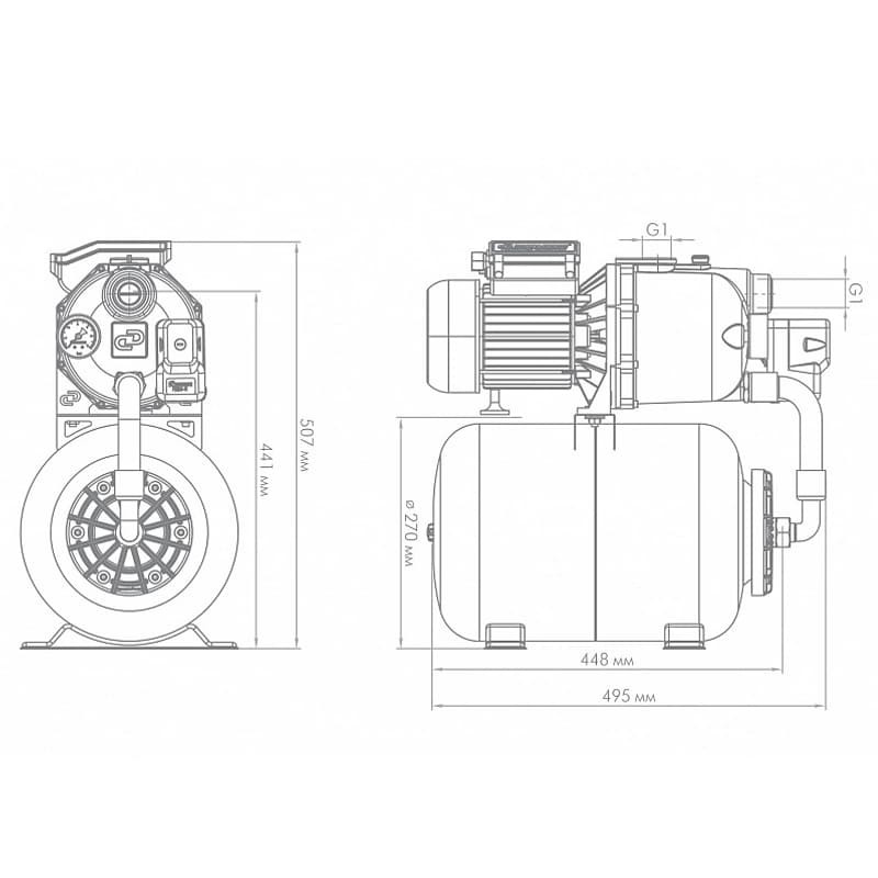 Поверхностный насос-автомат Джилекс ДЖАМБО 70/50 Ч-24 (2.0), арт. 3017