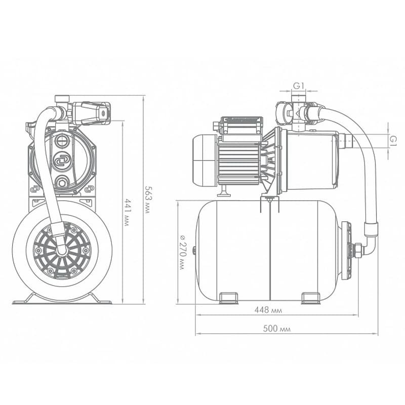 Поверхностный насос-автомат Джилекс ДЖАМБО 70/50 Н-24 (2.0), арт. 3712