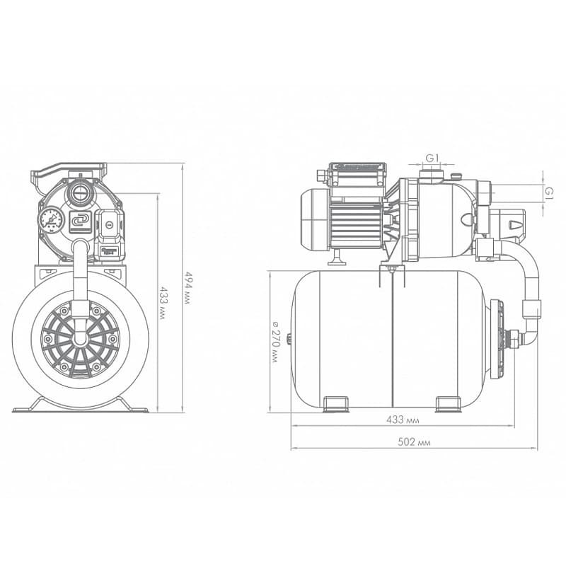 Поверхностный насос-автомат Джилекс «ДЖАМБО ПРО» 60/35 П-24, арт. 3111