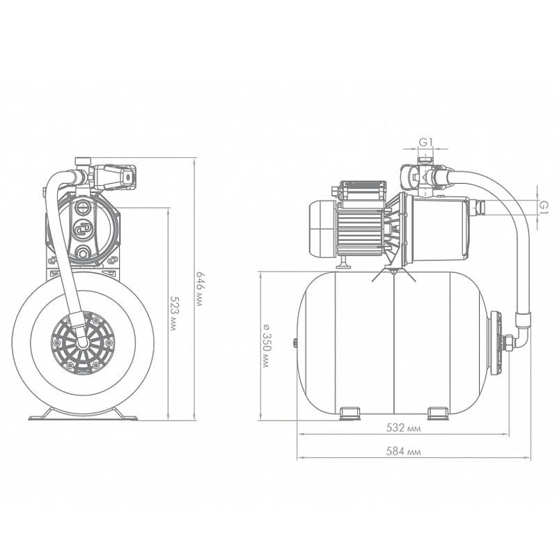 Поверхностный насос-автомат Джилекс «ДЖАМБО ПРО» 70/50 Н-50, арт. 3124