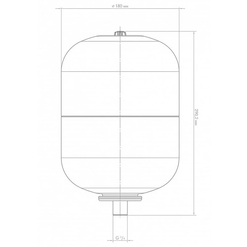 Гидроаккумулятор Джилекс ВП 6 вертикальный с пластиковым фланцем, арт. 7007