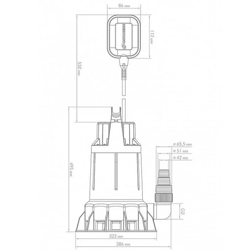 Погружной дренажный насос Джилекс ДРЕНАЖНИК 650/17, арт. 5155
