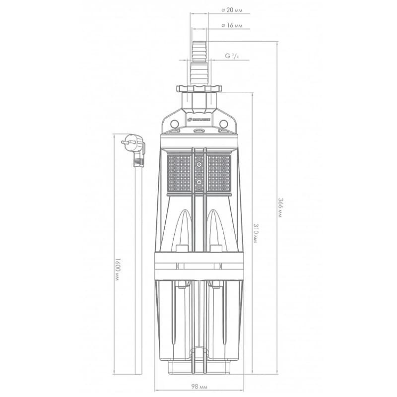 Погружной вибрационный насос Джилекс КАЧАН 20/60-16м, арт. 8501
