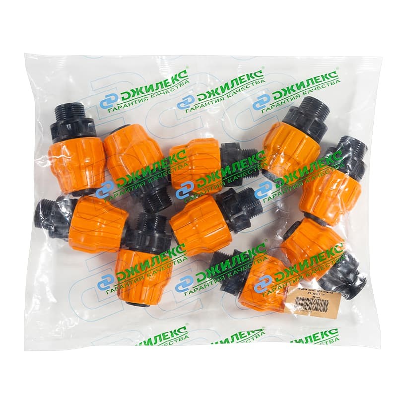 Комбинированная муфта с наружной резьбой для шлангов Джилекс УДАВ РP 32 х 1"  П, арт. 9150