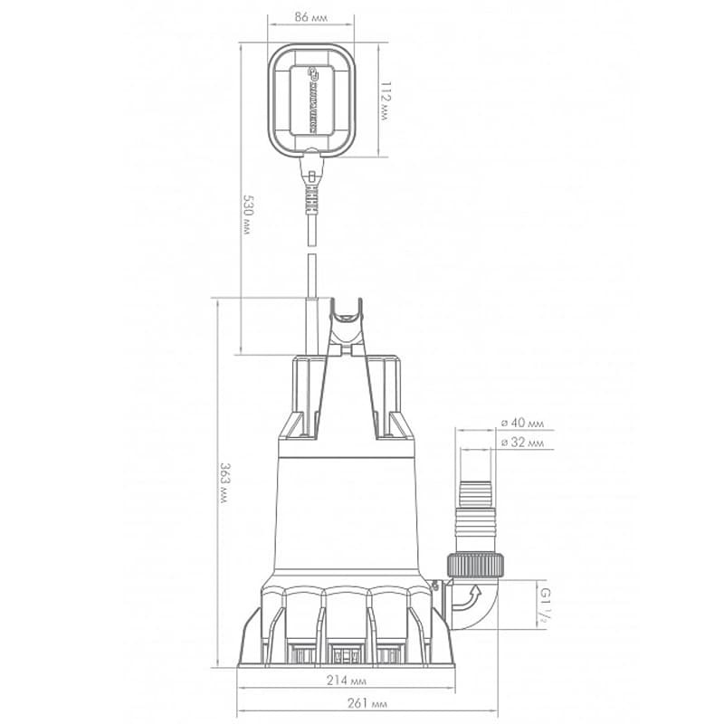 Погружной дренажный насос Джилекс ДРЕНАЖНИК 350/17, арт. 5150