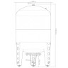 Гидроаккумулятор Джилекс В 200 вертикальный с фланцем из оцинкованной стали, арт. 7201