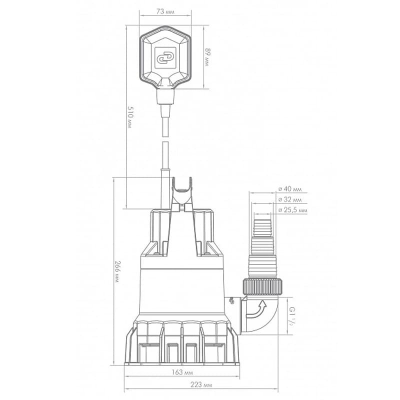 Погружной фекальный насос Джилекс ФЕКАЛЬНИК 115/5, арт. 5307