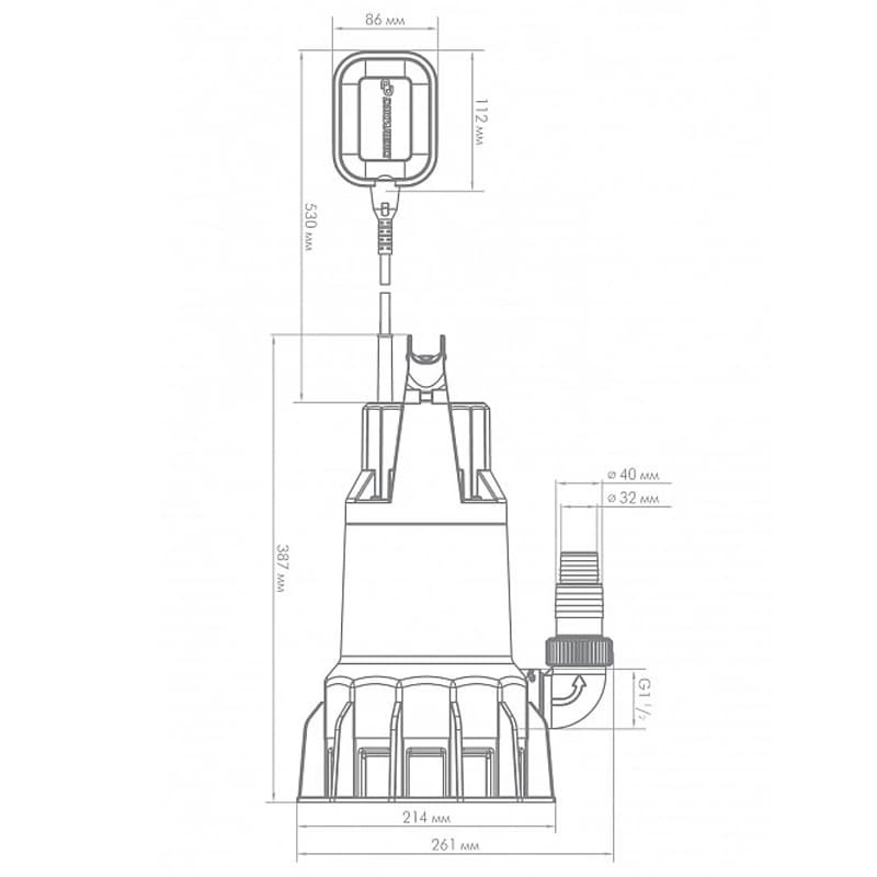Погружной фекальный насос Джилекс ФЕКАЛЬНИК 330/12, арт. 5402