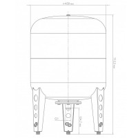 Гидроаккумулятор Джилекс В 80 вертикальный с фланцем из оцинкованной стали, арт. 7109
