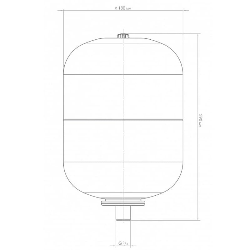 Расширительный бак Джилекс ВП 6 вертикальный с пластиковым фланцем, арт. 7807