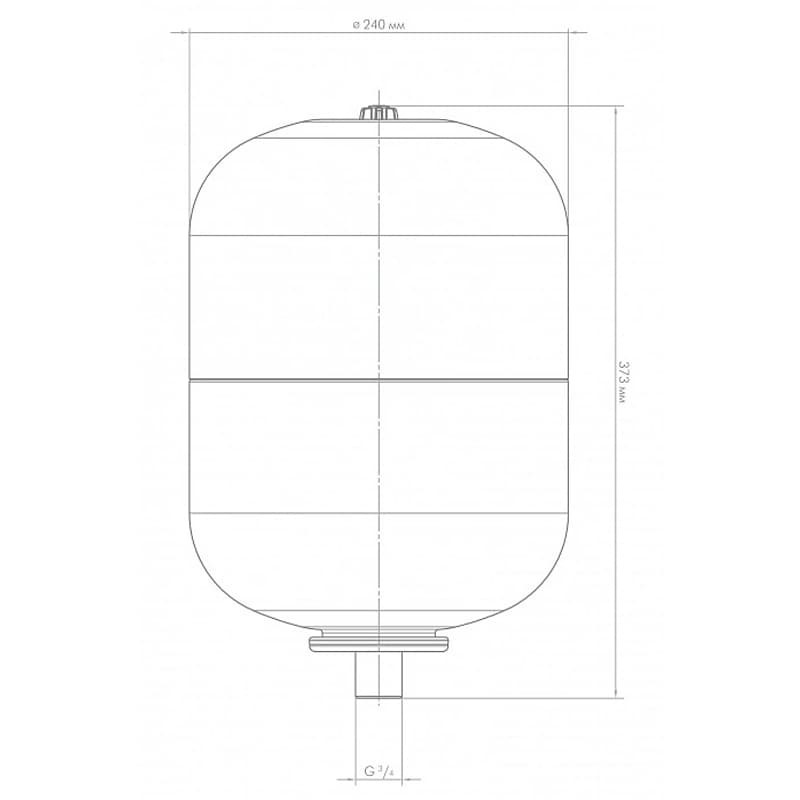 Расширительный бак Джилекс В 14 вертикальный с фланцем из оцинкованной стали, арт. 7814