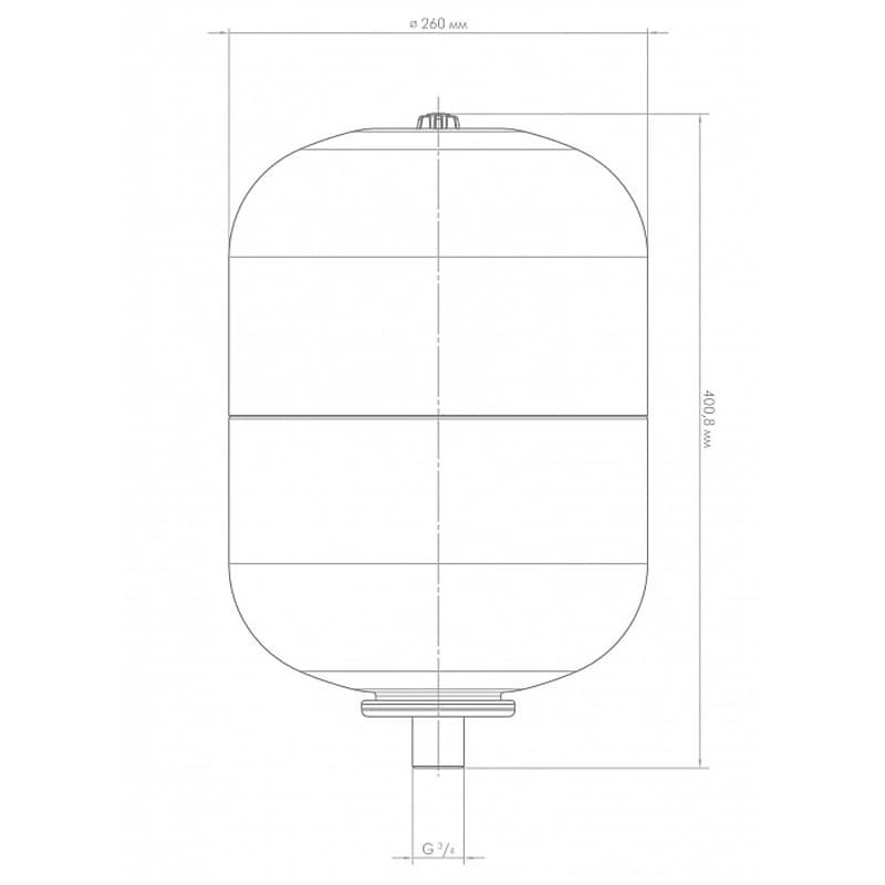 Расширительный бак Джилекс ВП 18 с пластиковым фланцем, арт. 7819