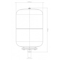 Расширительный бак Джилекс В 24 вертикальный с фланцем из оцинкованной стали, арт. 7724