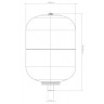 Расширительный бак Джилекс В 18 вертикальный с фланцем из оцинкованной стали, арт. 7818