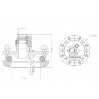 Оголовок скважинный Джилекс ОСП 90-110/25  пластмассовый, арт. 6000