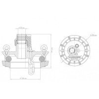 Оголовок скважинный Джилекс ОСП 130-140/32  пластмассовый, арт. 6004