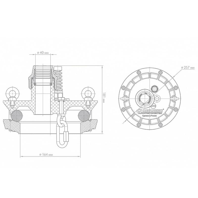 Оголовок скважинный Джилекс ОСП 130-140/40  пластмассовый, арт. 6005