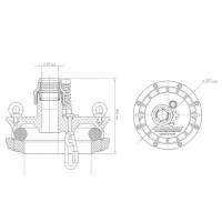 Оголовок скважинный Джилекс ОСП 140-160/40  пластмассовый, арт. 6007