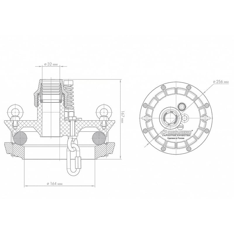 Оголовок скважинный Джилекс ОСП 140-160/32  пластмассовый, арт. 6006