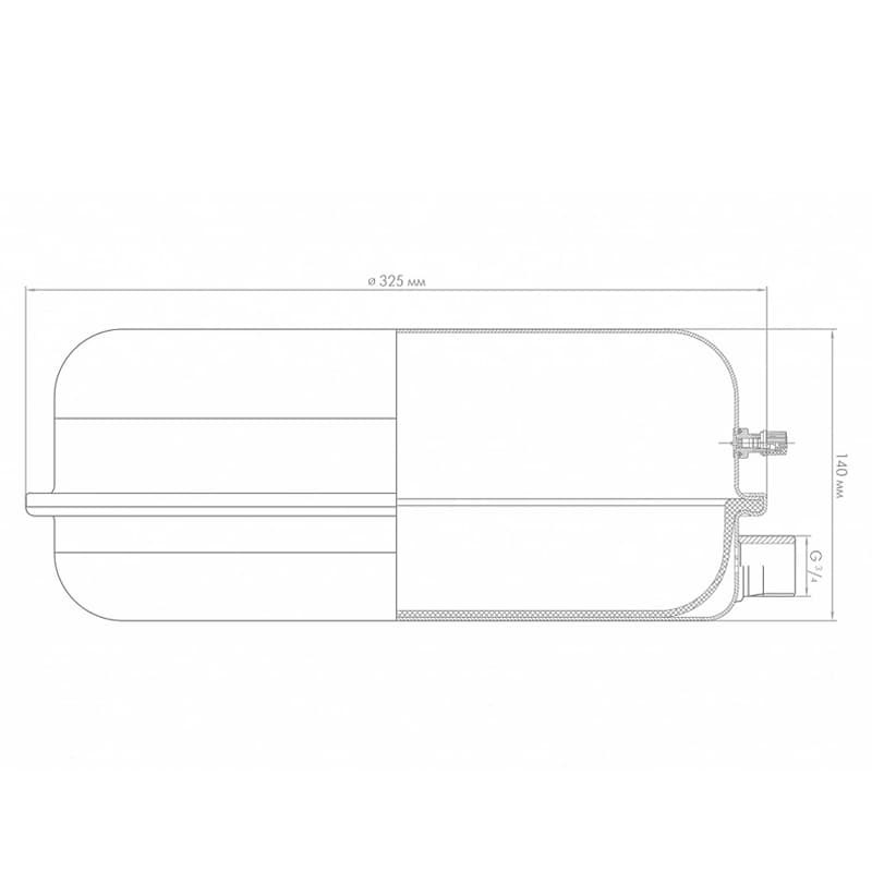 Расширительный бак Джилекс 10 F плоский, арт. 7710