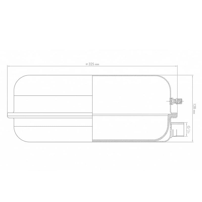 Расширительный бак Джилекс 8 F плоский, арт. 7708