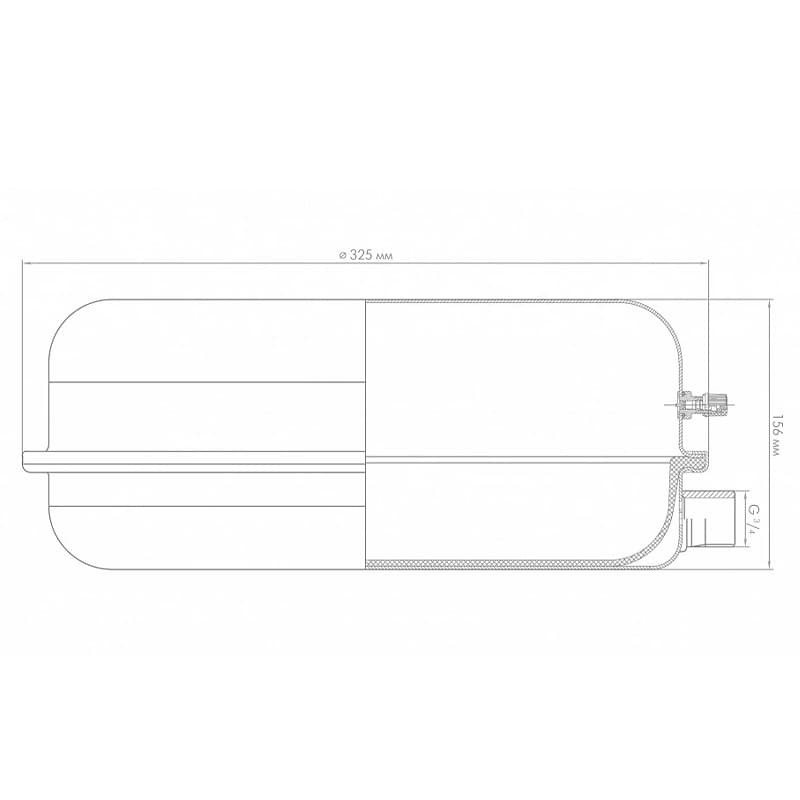 Расширительный бак Джилекс 12 F плоский, арт. 7712