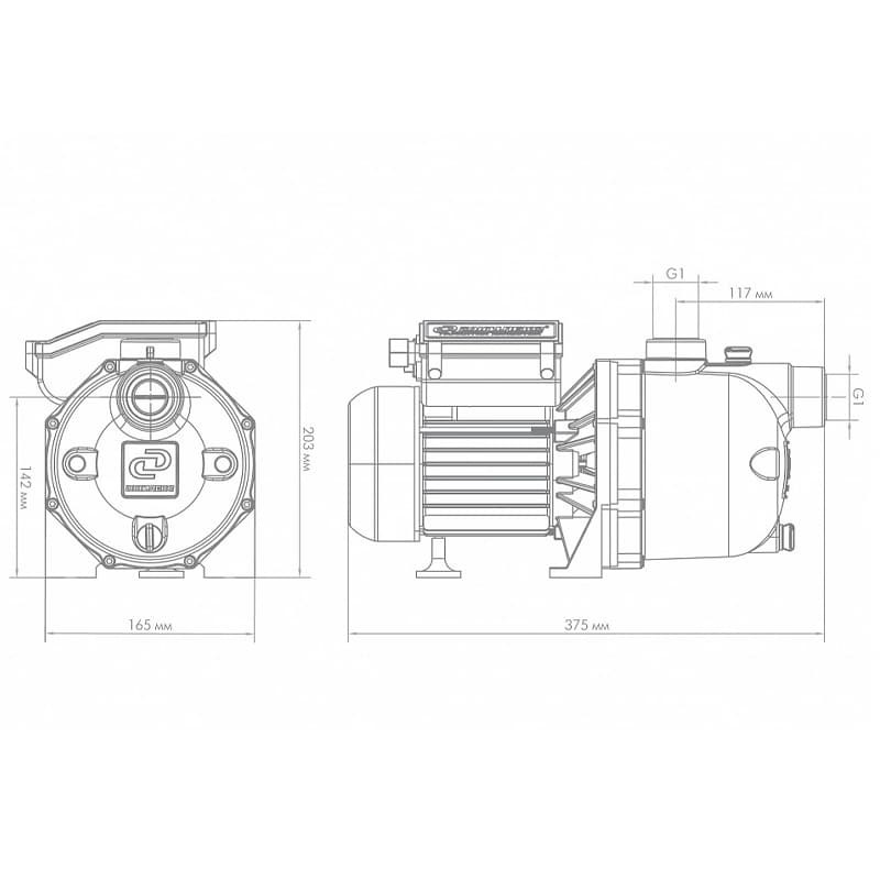 Поверхностный насос Джилекс ДЖАМБО 60/35 П пластиковый, арт. 3001