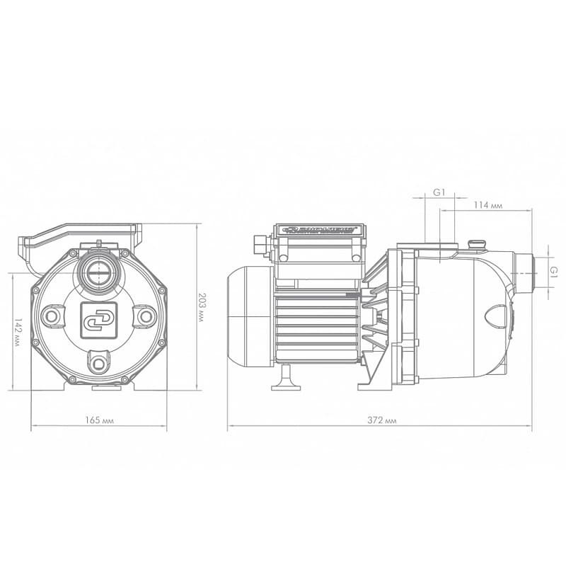 Поверхностный насос Джилекс ДЖАМБО 60/35 Ч чугунный, арт. 3000