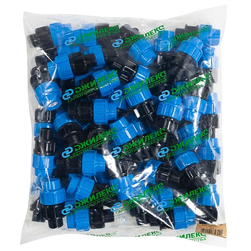 Комбинированная муфта с наружной трубной резьбой Джилекс 20х3/4" П, арт. 9119