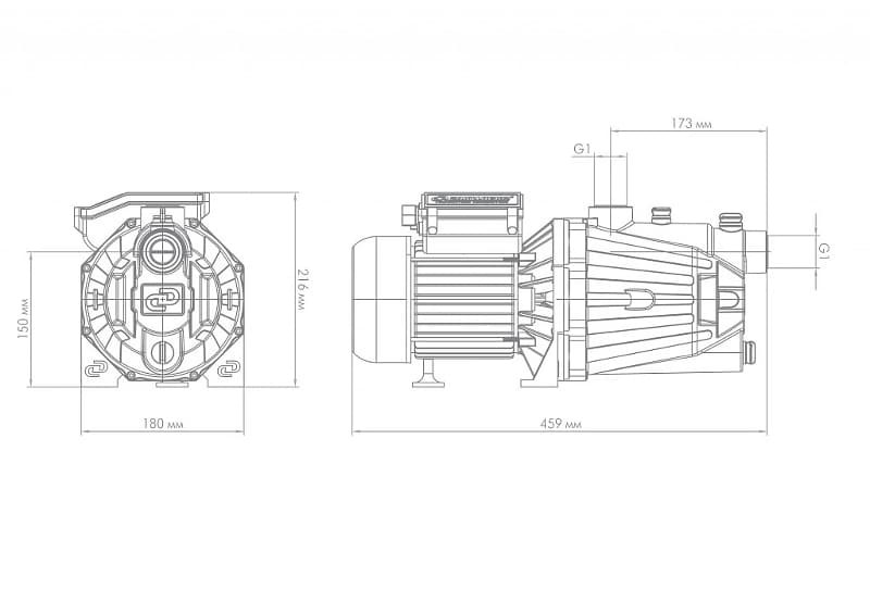 Поверхностный насос Джилекс ДЖАМБО 70/50 П (2.0) пластиковый, арт. 3006