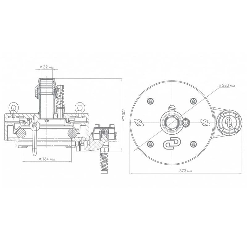 Оголовок скважинный Джилекс ОСАБ 130-140/32  с базовой частью и антивандальным исполнением, арт. 6100
