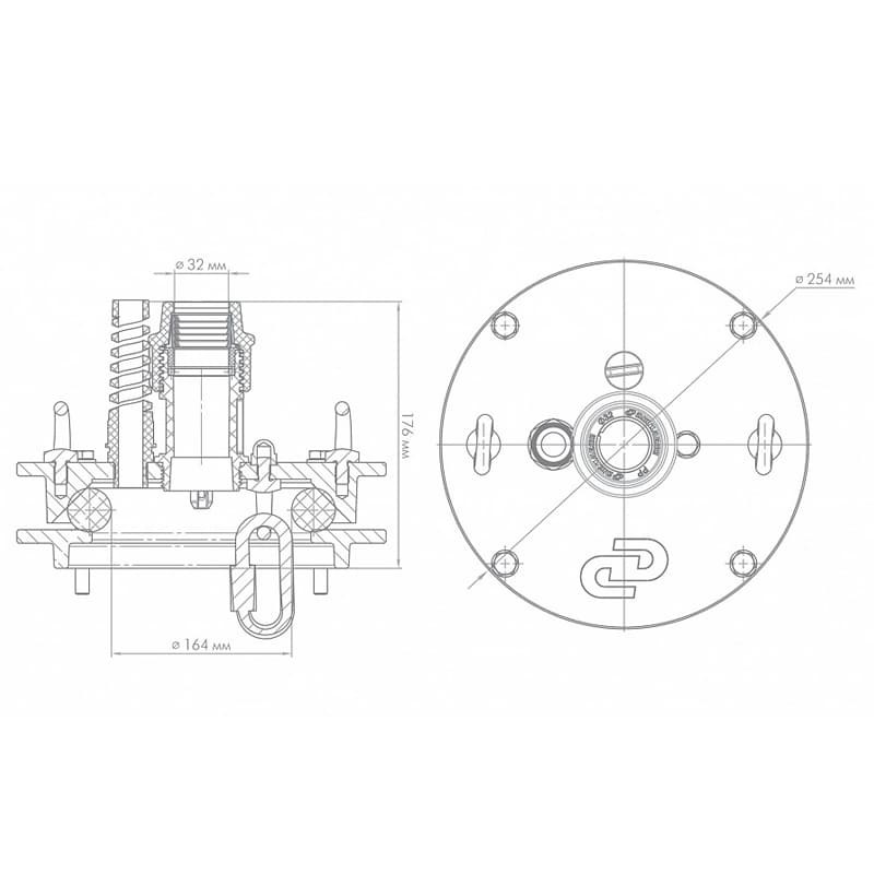 Оголовок скважинный Джилекс ОС 140-160/32, арт. 6011
