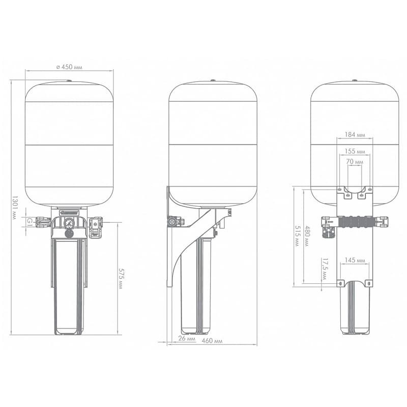 Комплексное решение автоматизации на баке Джилекс КРАБ-Т 100 с торцевым подключением, арт. 9092