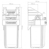 Корпус для картриджных фильтров Джилекс 1 М 10” одноступенчатый, арт. 9054