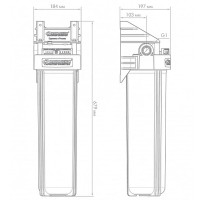 Корпус для картриджных фильтров Джилекс 1 М 20” одноступенчатый, арт. 9059